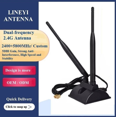 Podwójna częstotliwość 2.4G 5dbi High Gain Antena WiFi, antena Wifi 5,8 Ghz