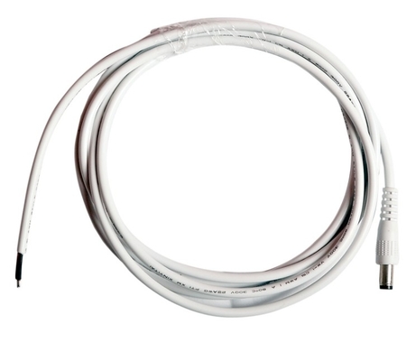 Kabel zasilający pozbawiony izolacji i cynowany za pomocą męskiej wtyczki zasilającej 12 V DC 5,5 * 2,1 mm