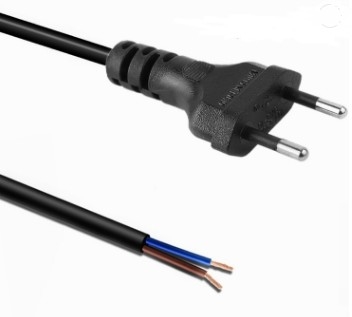 Brazylia Elektryczny kabel zasilający 2-stykowy z aprobatą INMETRO z wtyczką BY2-10 z ocynowaną końcówką kablową